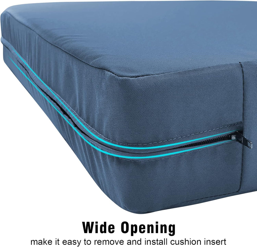 GUEGLSA Outdoor Replacement Cushion Covers 22x22x4, Waterproof Patio Cushion ...