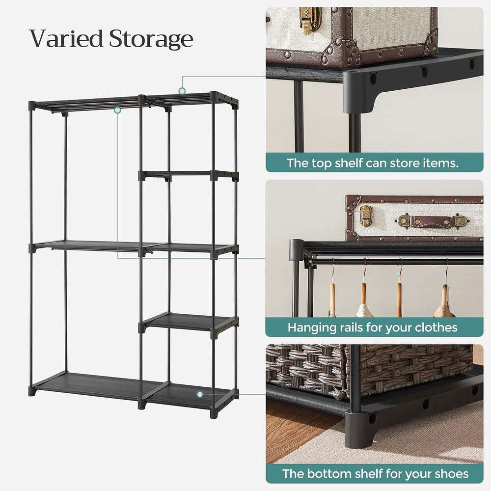 SONGMICS Portable Closet, Freestanding Closet Organizer, Clothes Rack
