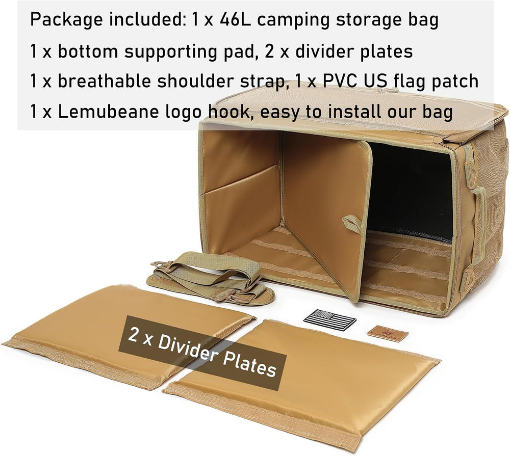 Tactical Camping Storage Bag Utility Tote Bag Camp Kitchen and Trunk Organize...