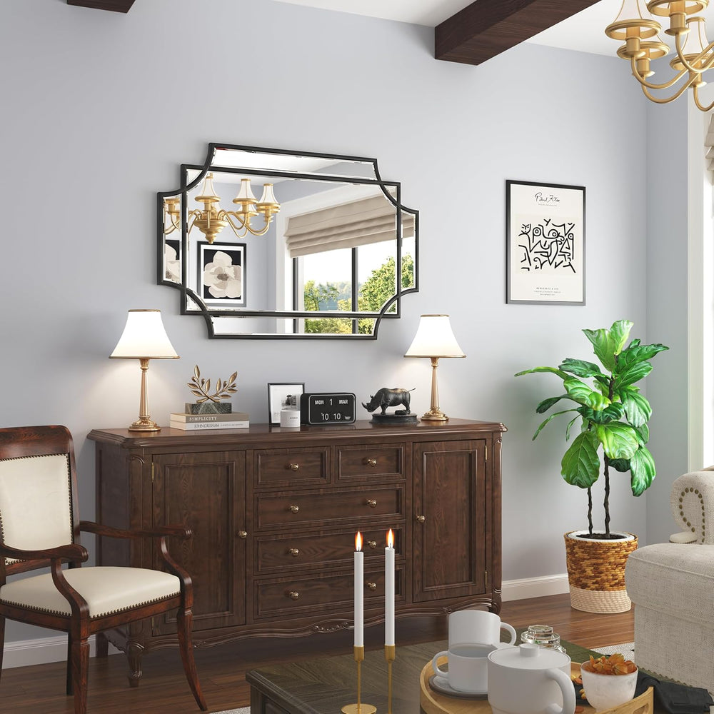 24x36 Inch Bathroom Mirrors for Over Sink, Framed Mirrors for Wall Black