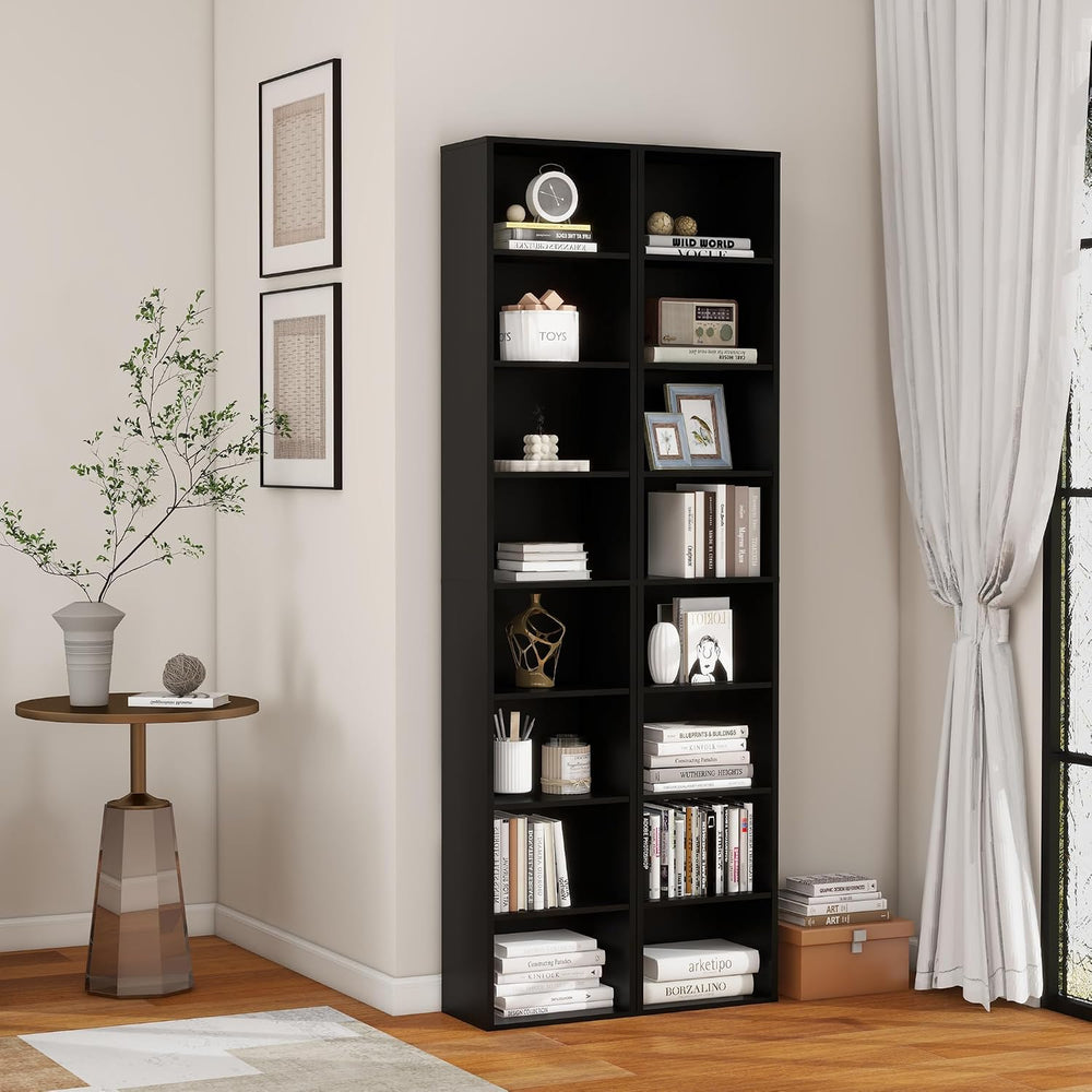 Panana 8 Tier Storage Shelf Bookcase, Slim Organizer Shelves Cabinet Tall Nar...