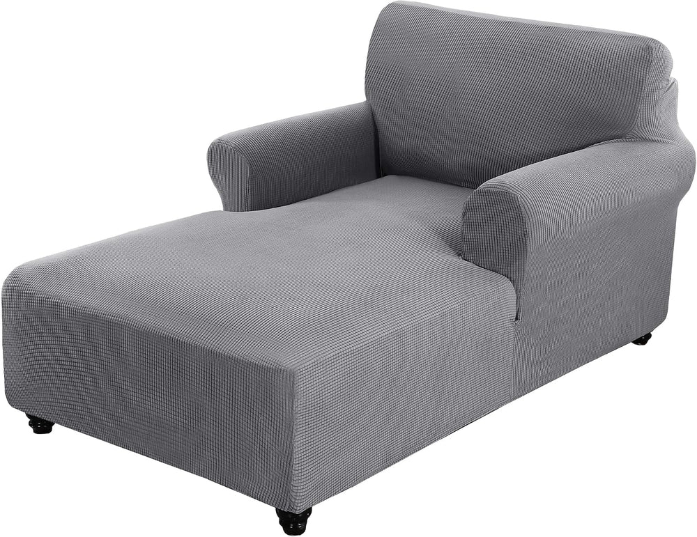 Chaise Lounge Cover Stretch Sofa Chaise Chair Cover with Armrests
