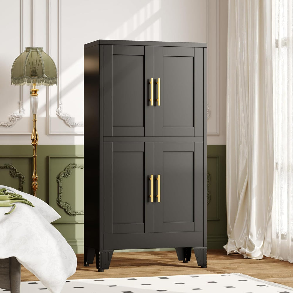 winiowa 47" Tall Kitchen Pantry Cabinet, Metal Storage Cabinet with Door...