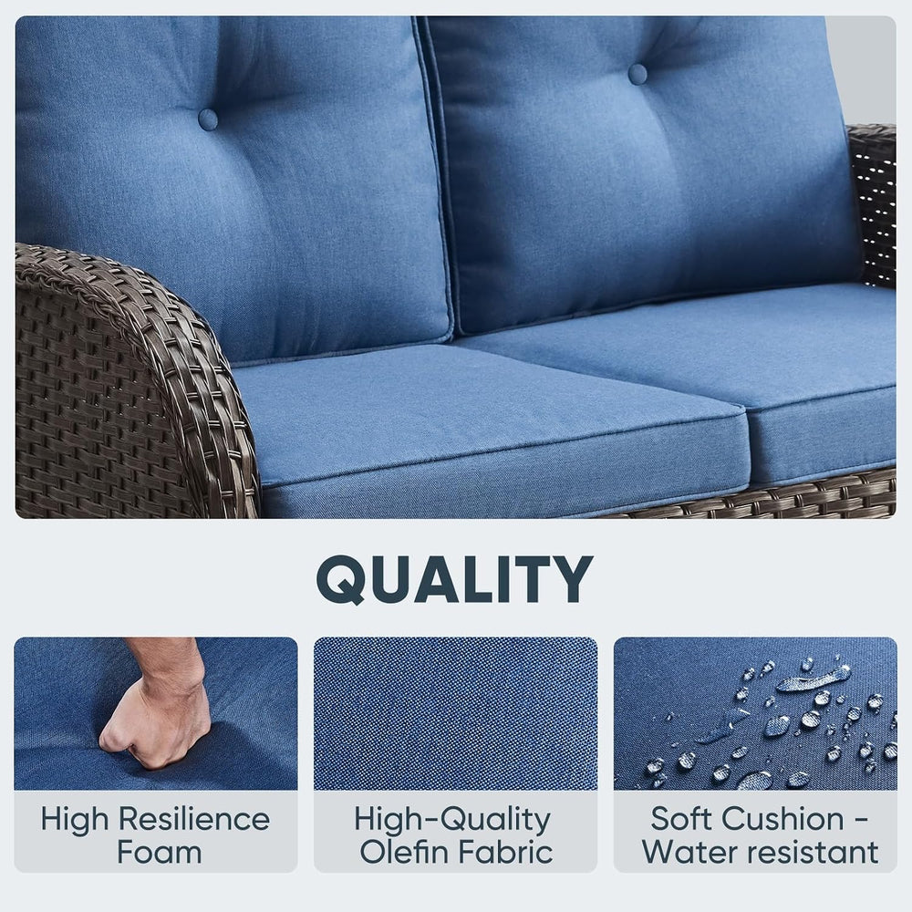 Belord Outdoor Glider Bench Patio Loveseat - 500 Lbs Weight Capacity 2 Seater...