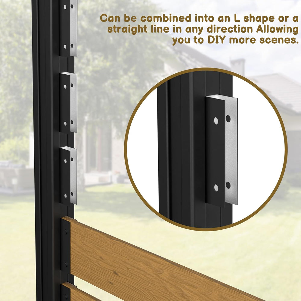 MUPATER 49'' H×78'' W Outdoor Fence Privacy Screen, No Dig Wo...