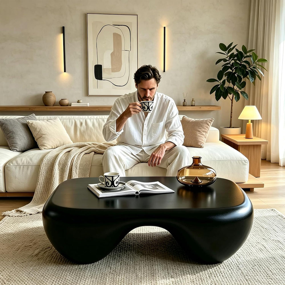 39.37" Modern Low Coffee Table for Living Room (39.37" X 11.81")