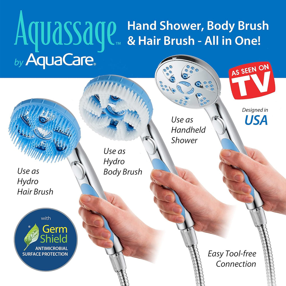 Hotel Spa High Pressure 6-in-1 Aquassage - 76-mode 3-way Combo, Showerhead, H...
