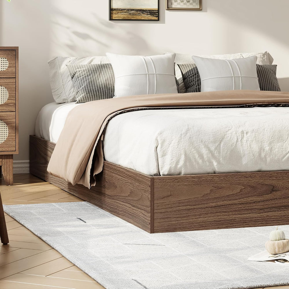 Garvee Wooden Bed Frame, Twin Size Platform Bed Frame with Sturdy Slats