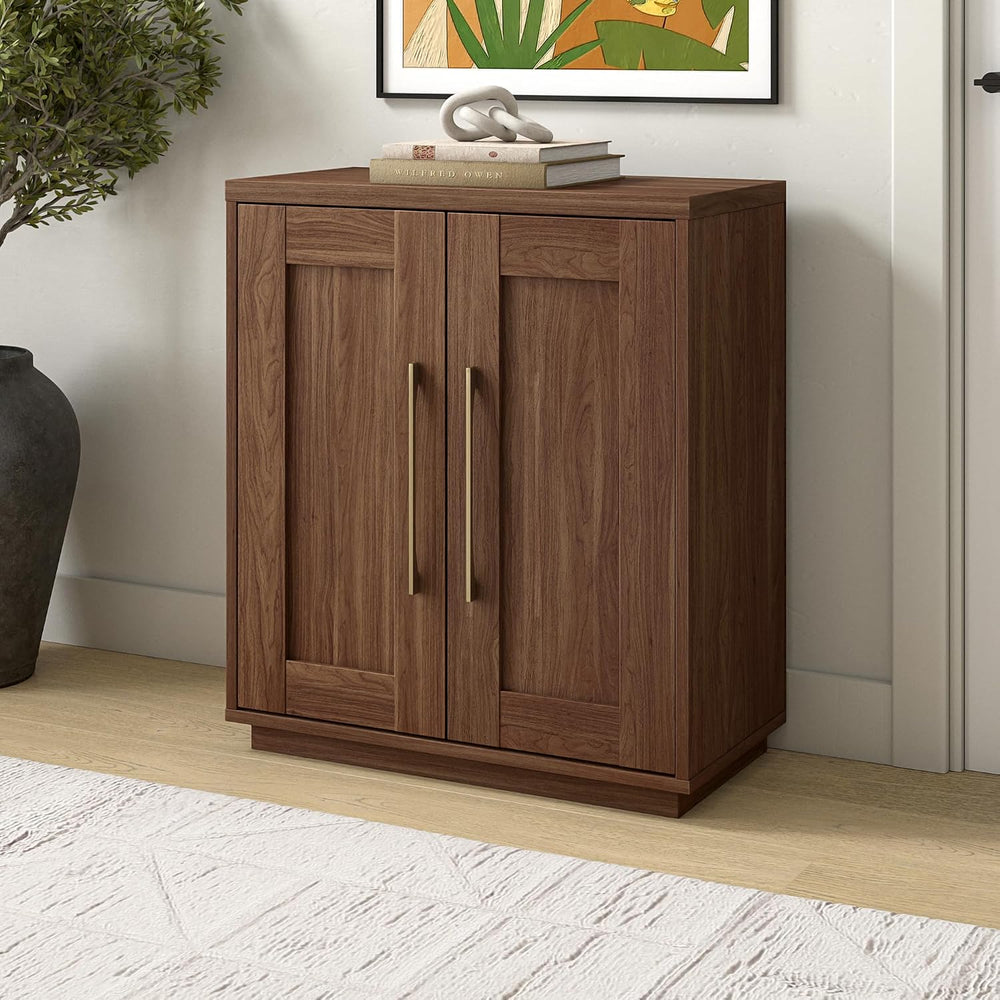 Henn&Hart 28" Accent Cabinet, Sideboard Buffet, Medium Walnut