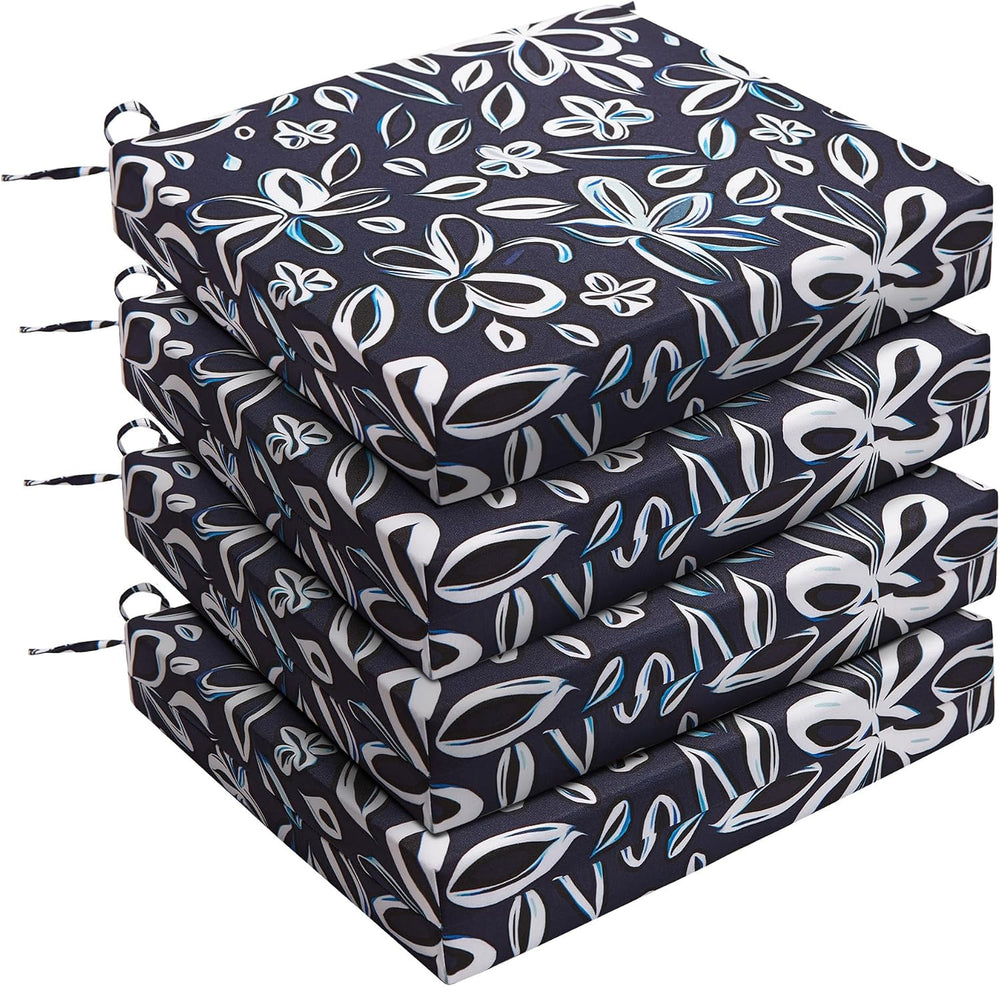UNIKOME Outdoor Chair Cushions Pack of 4, Water Resistant Patio Cushions with...