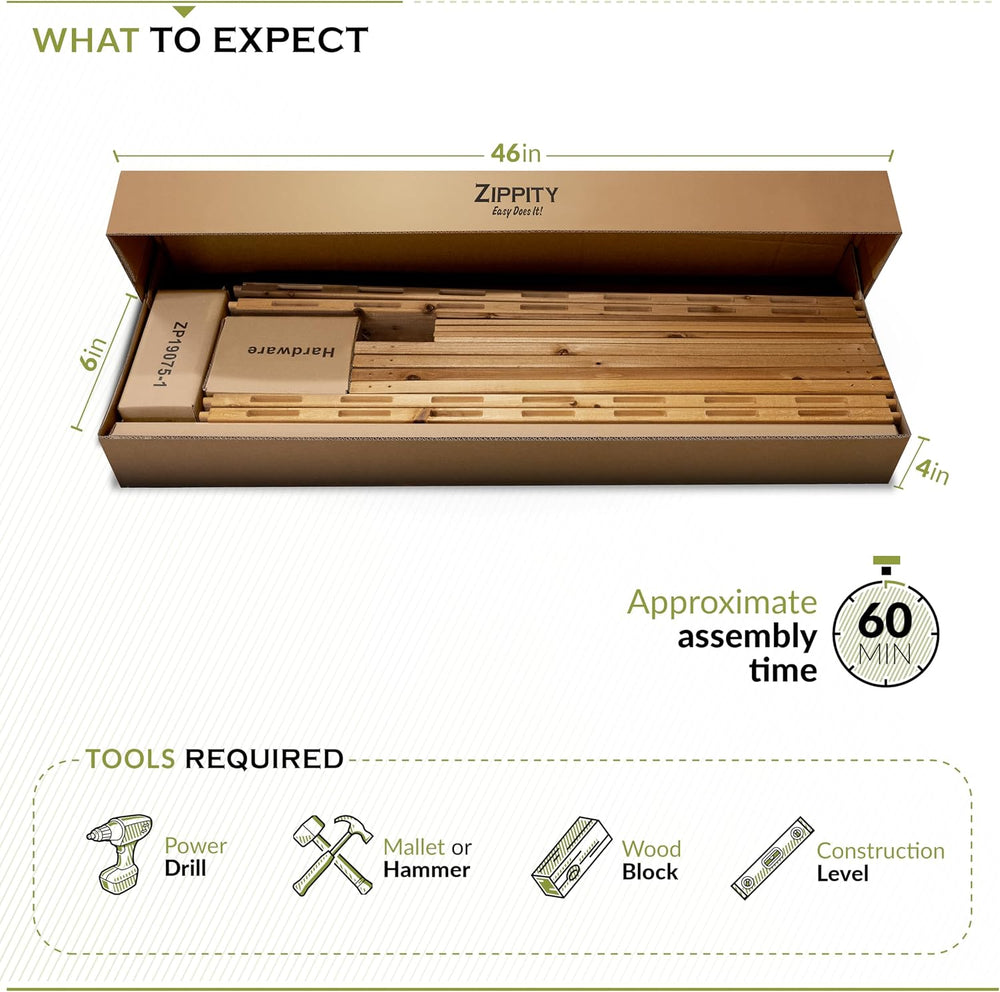 Zippity Newberry Yard Fence, Cedar Wood DIY No Dig Kit