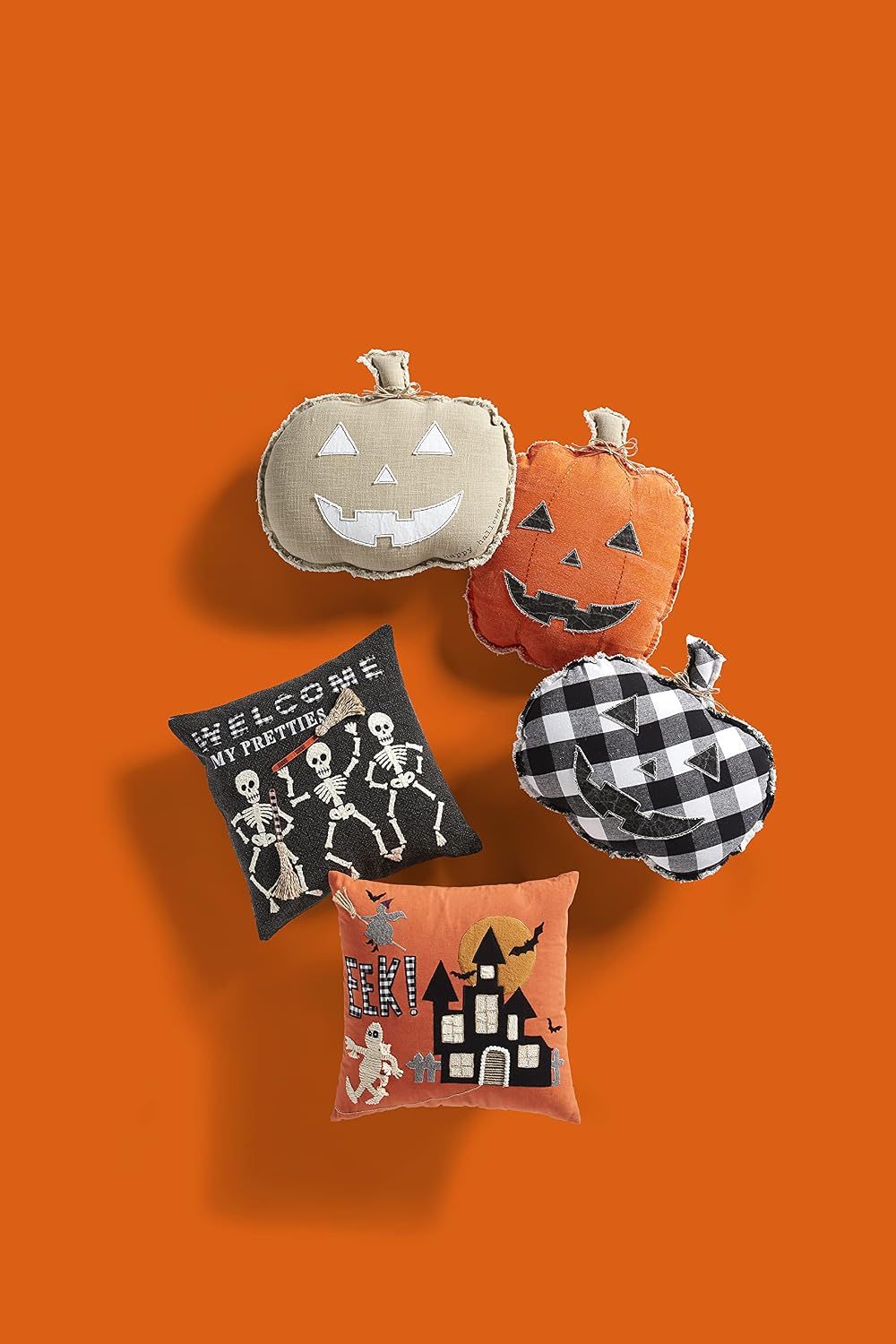 Mud Pie Halloween Appliqué Pillow, Welcome My Pretties