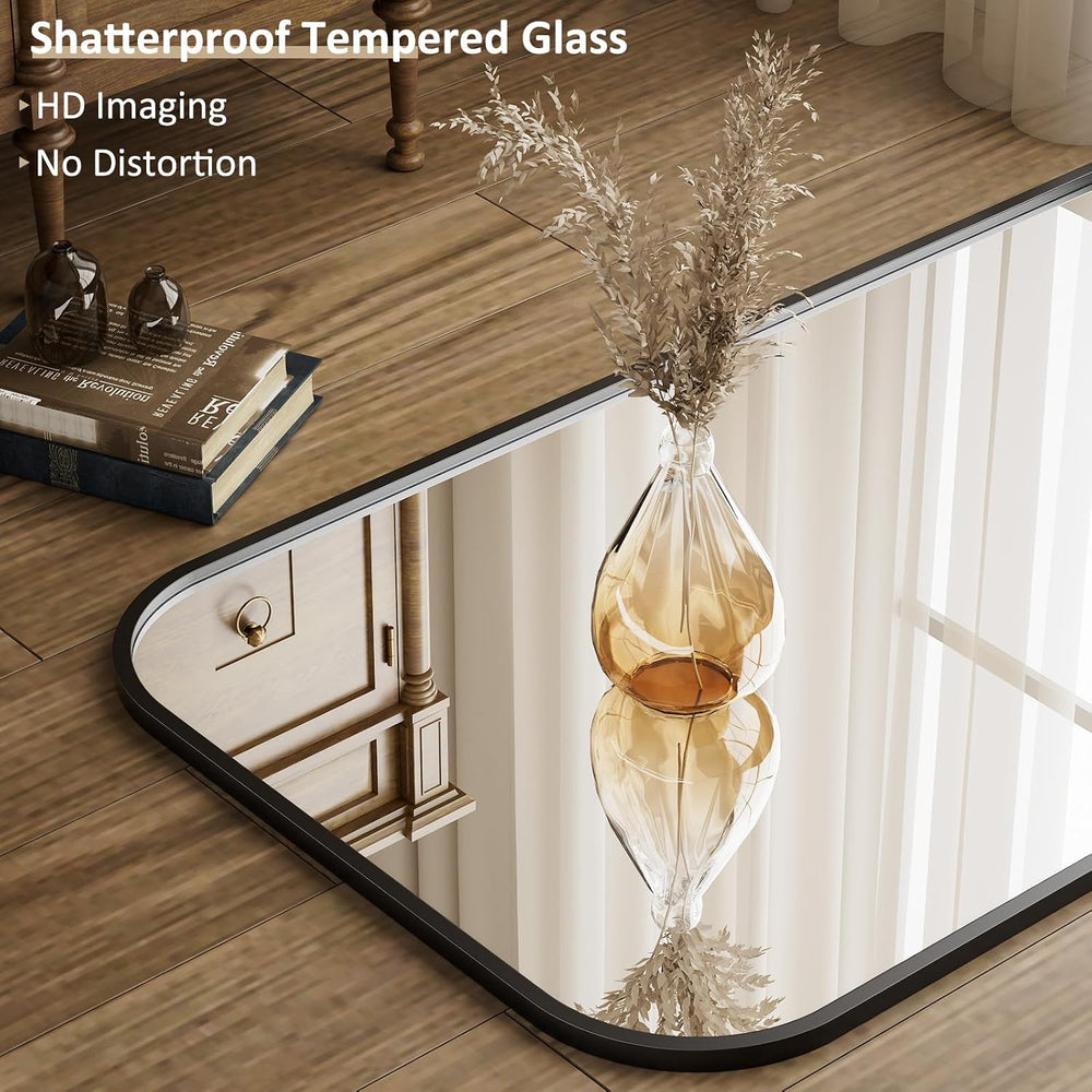 Full Length Mirror 56"x21" Arched Floor Standing Large Mirrors