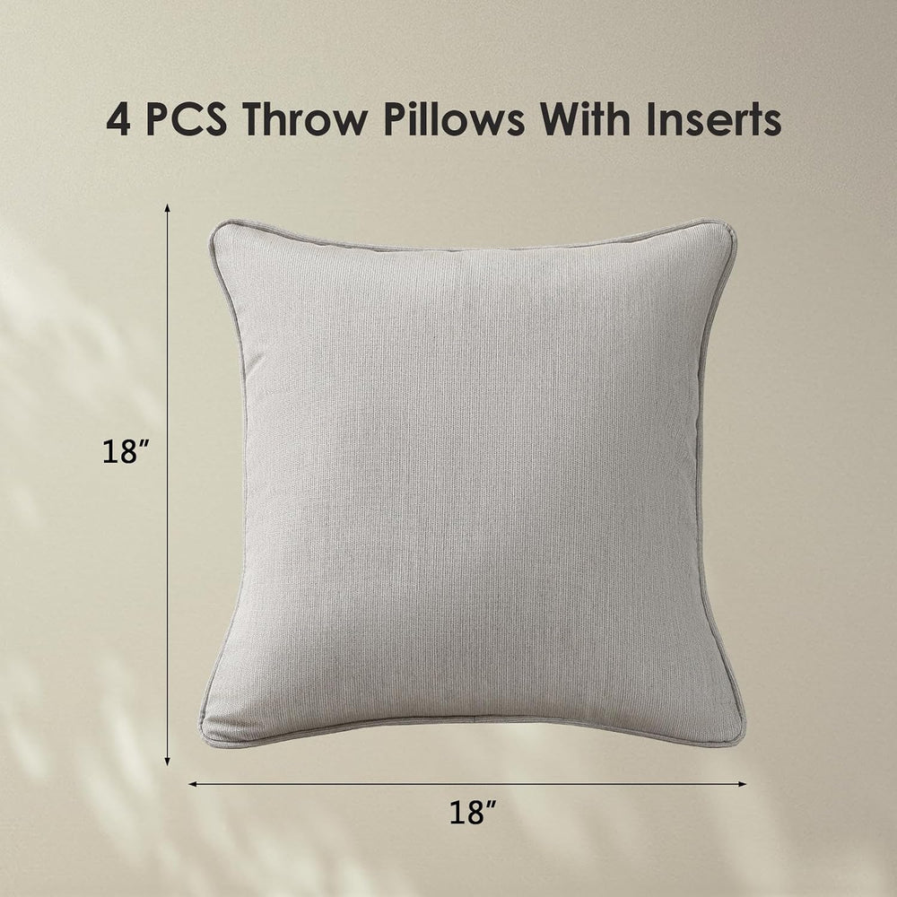 Sunbrella Decorative Outdoor Water Repellent Throw Pillows with Inserts, Set ...
