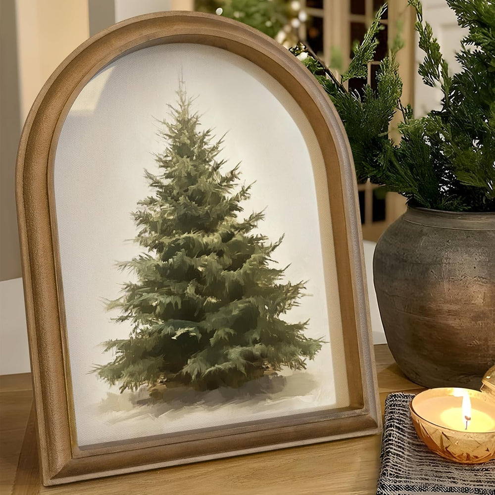Christmas Decorations - 11" x 13.8" Christmas Tree Framed Wall Art