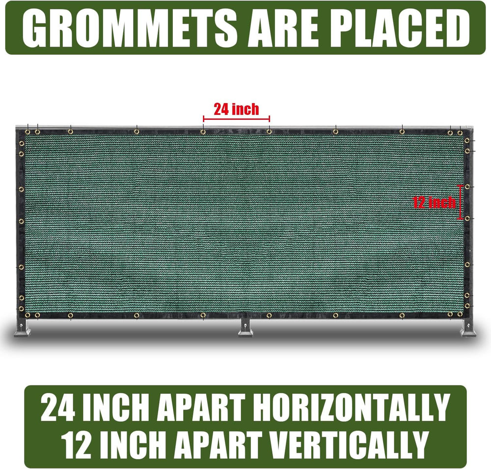 Green 4FT X 50FT Outdoor Privacy Screen Fence & Mesh Shade Net Cover, Ide...