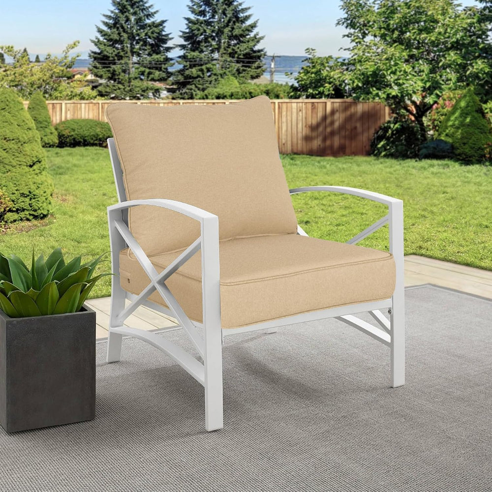 Goodgoods 22x24 Outdoor Deep Seat Cushions 2-Pack, 35D Foam, Beige