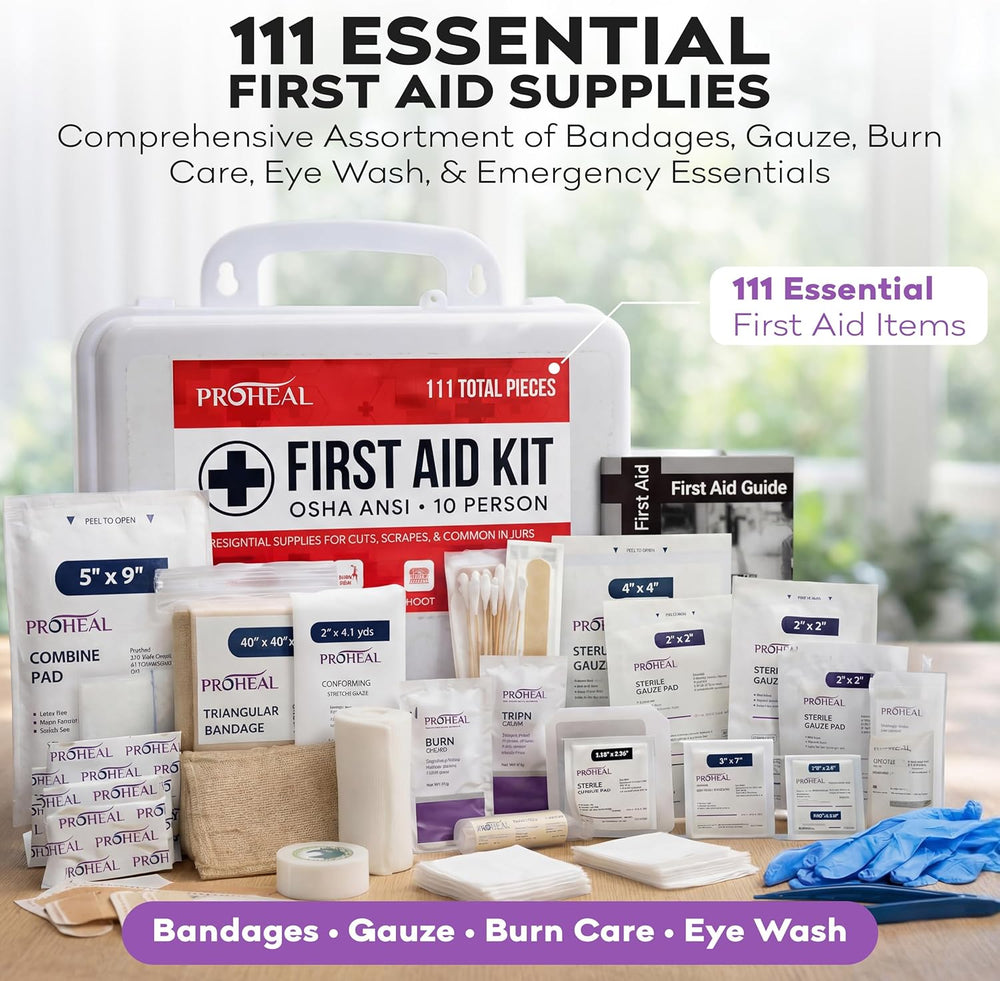 OSHA Compliant First Aid Kit for Car, Home & Business - 10 Person, Type I...