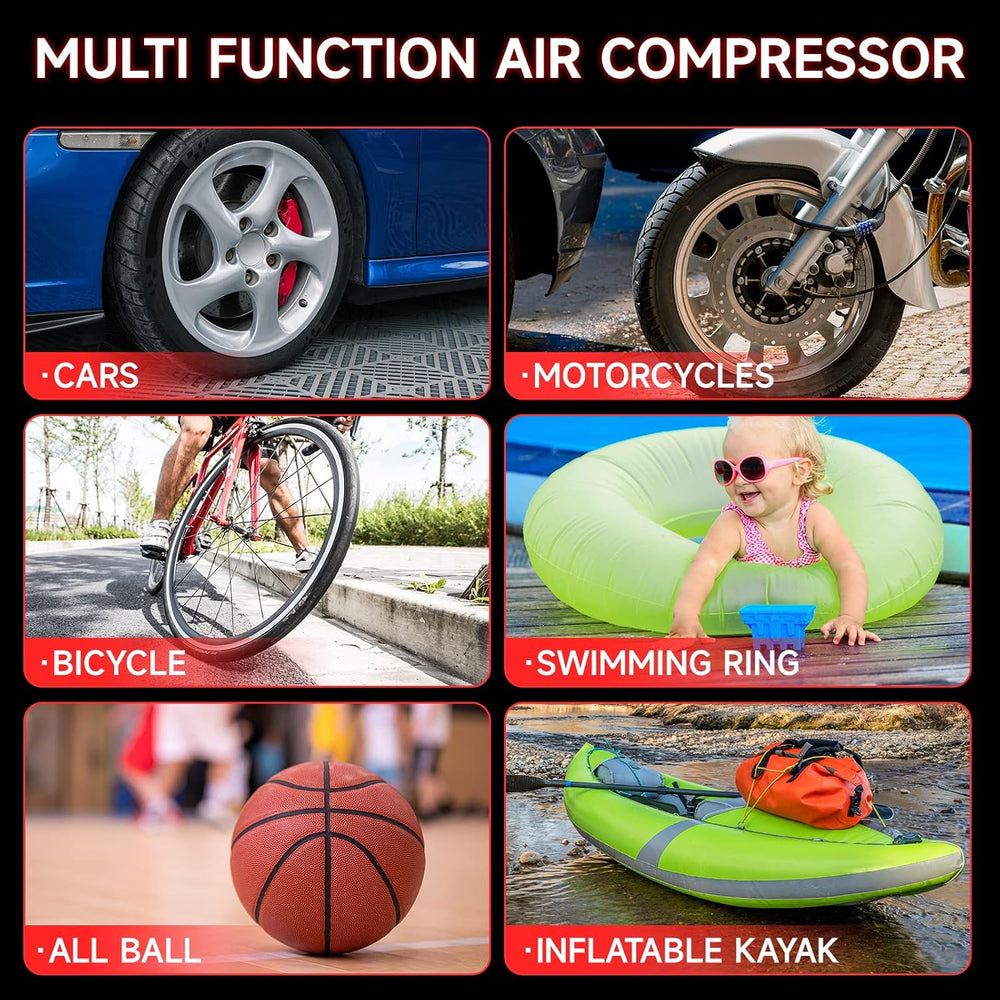 Car Battery Jump Starter with Air Compressor Portable Tire Inflator,260PSI 10...