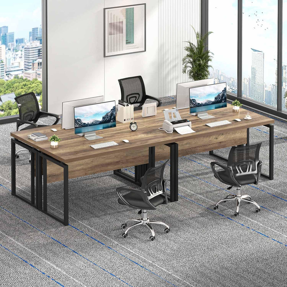 EXCEFUR Modern Computer Desk for Home Office, PC Laptop Gaming Desk, Metal Wo...