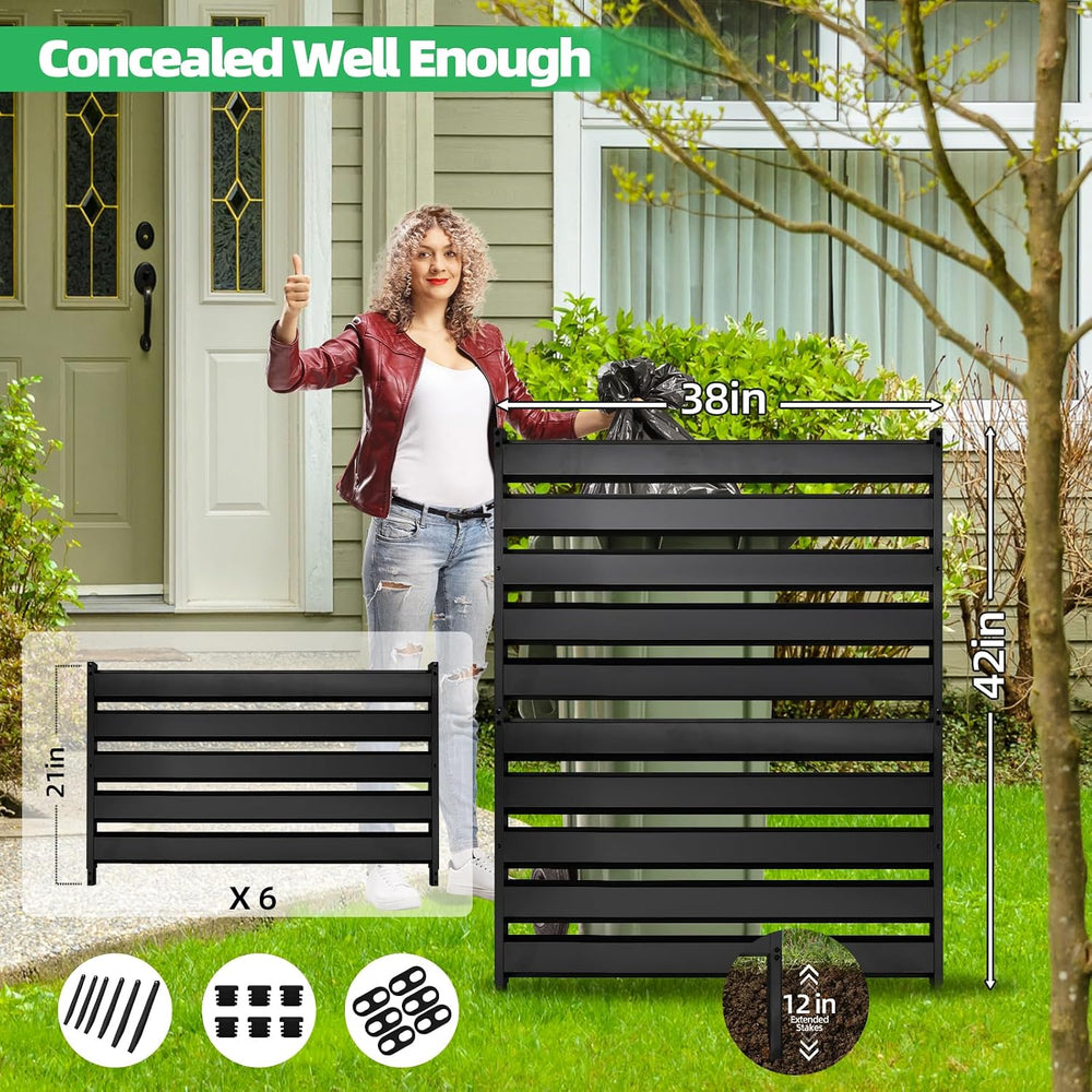 42" H x 38" W (3 Panels) Air Conditioner Fence Screen Trash Can Pri...