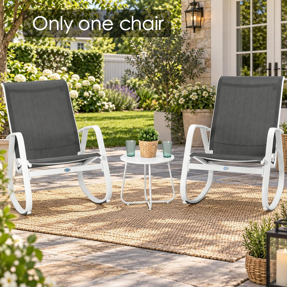 Kozyard Outdoor Rocking Chair, Powder-Coated Aluminum Frame