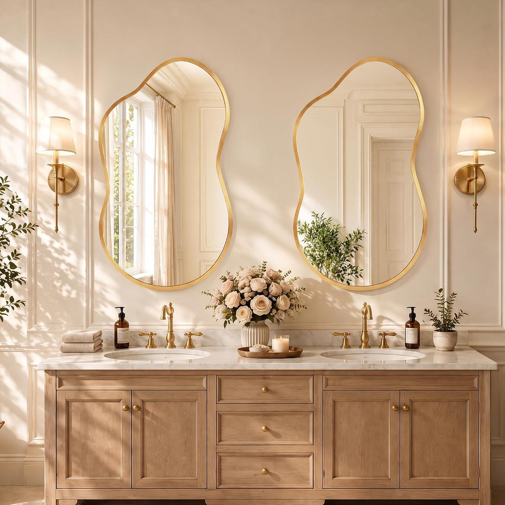 Bathroom Mirror for Over Sink-Gold Home Decor Wall Mirror 20"x 36" ...