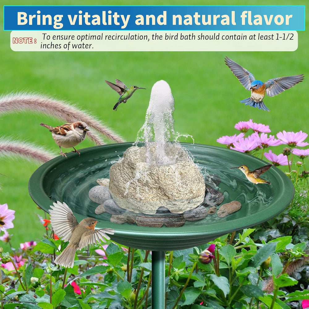 SAC SMARTEN ARTS Fountain for Bird Baths for Bird Bath Fountain with 7.5W Wat...
