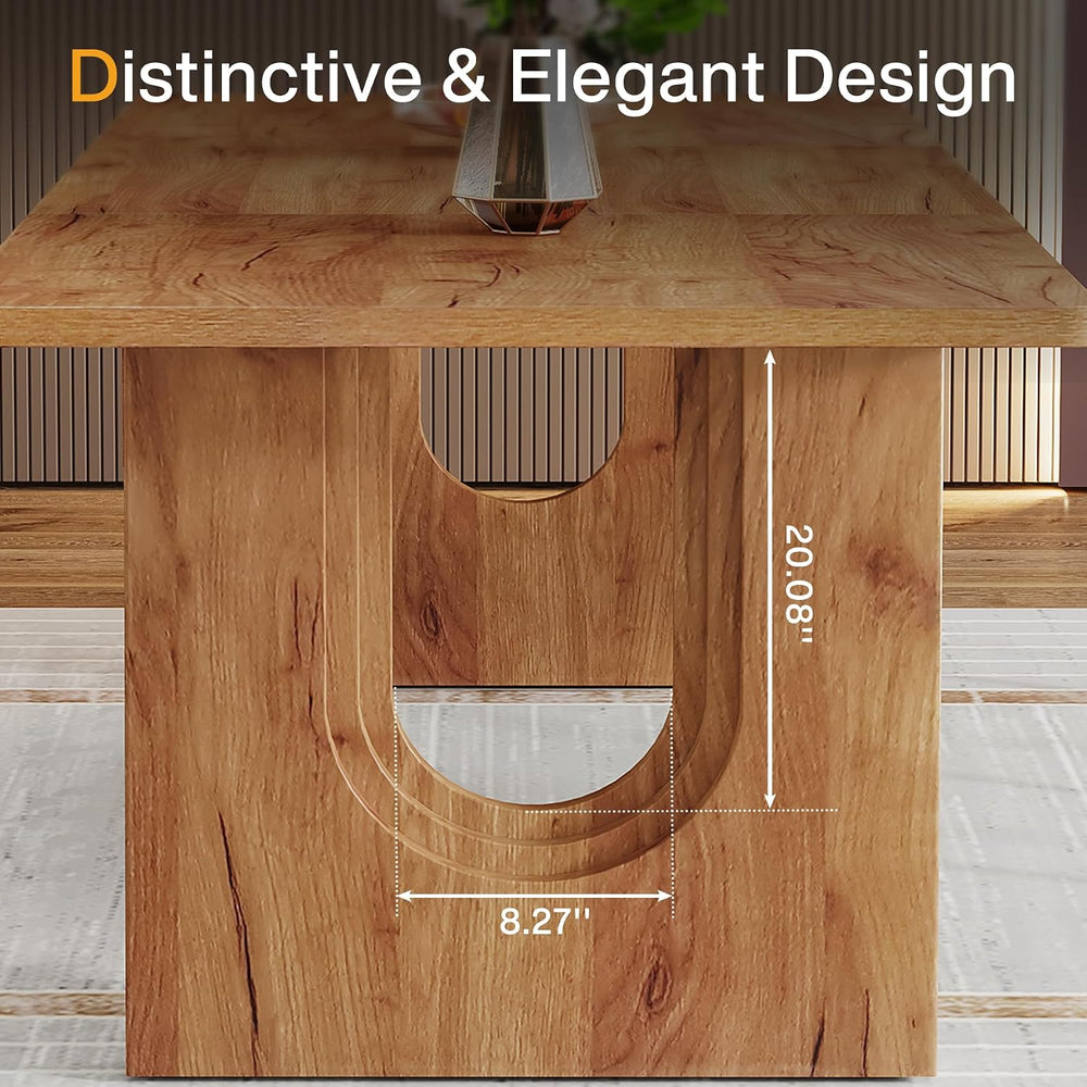 Tribesigns Modern Dining Table for 6 to 8 People, 71" Large Kitchen Dini...
