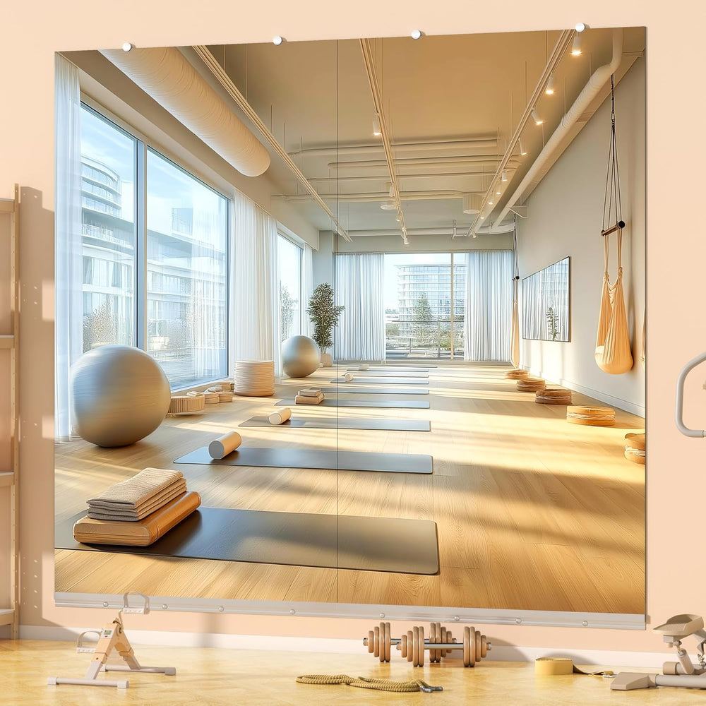 Hasipu Home Gym Mirror, 72"x36" Each, 1-Pack Frameless Wall Mounted...