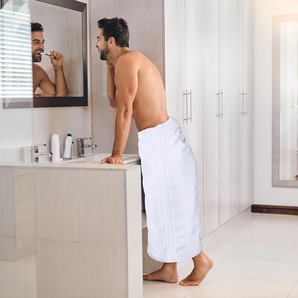 Utopia Towels Jumbo Bath Sheets, 2 Pack, 35x70 in, 600 GSM Cotton, White