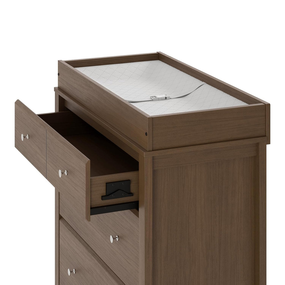 Storkcraft Horizon 3 Drawer Chest with Removable Changing Topper, Hazelnut