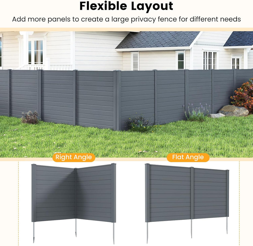 GIANTEX No-Dig Air Conditioner Fence, 4 Panels, 48''W x 48''H...