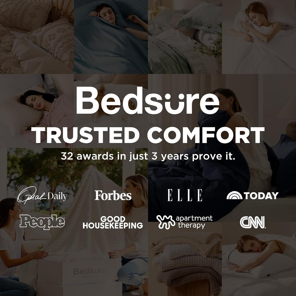 Bedsure Boho Duvet Cover Queen, Tufted Embroidery, 3-Piece, Beige