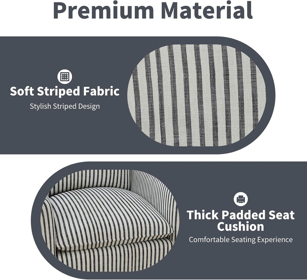 INZOY Swivel Accent Square Chair with Thick Padded Backrest Cushion, Swivel R...