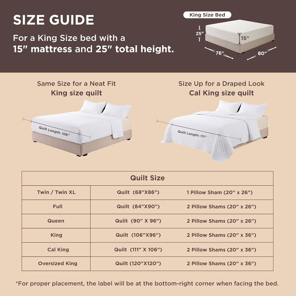 Bedsure King Quilt - Lightweight Comforter King Size for Summer, Bright White...