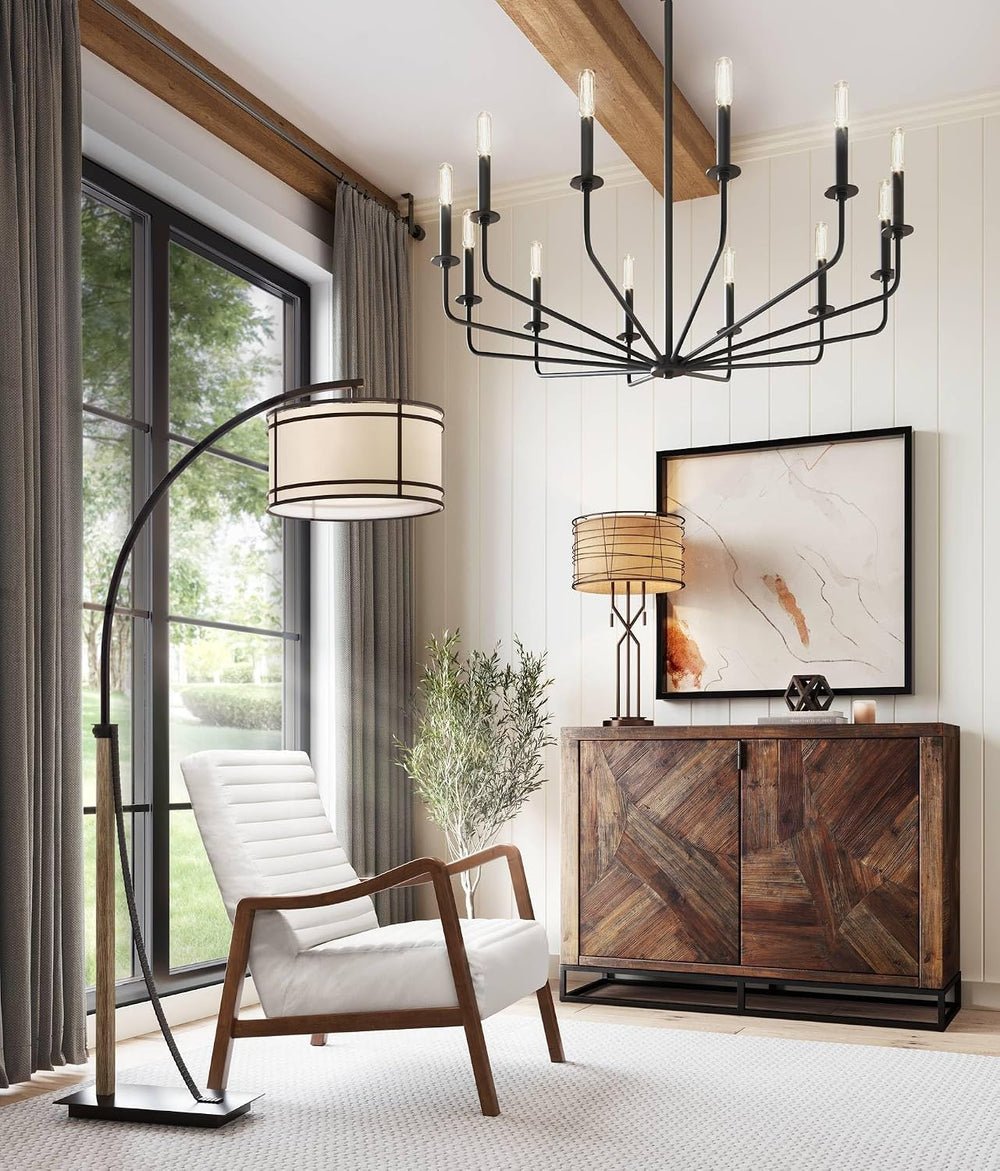 Gentry 71 1/2" Tall Bronze 2-Light Downbridge Arc Floor Lamp