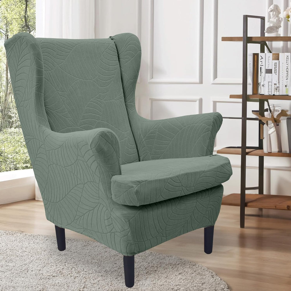 HAOYONG Waterproof Wing Chair Slipcovers Stretch Wingback Chair Covers 4 Piec...