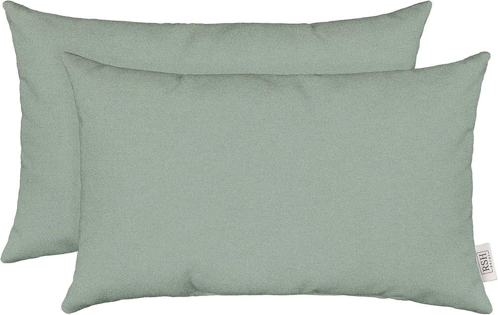 RSH DECOR Sunbrella 20" x 12" Lumbar Throw Pillows Set of 2 | Water...