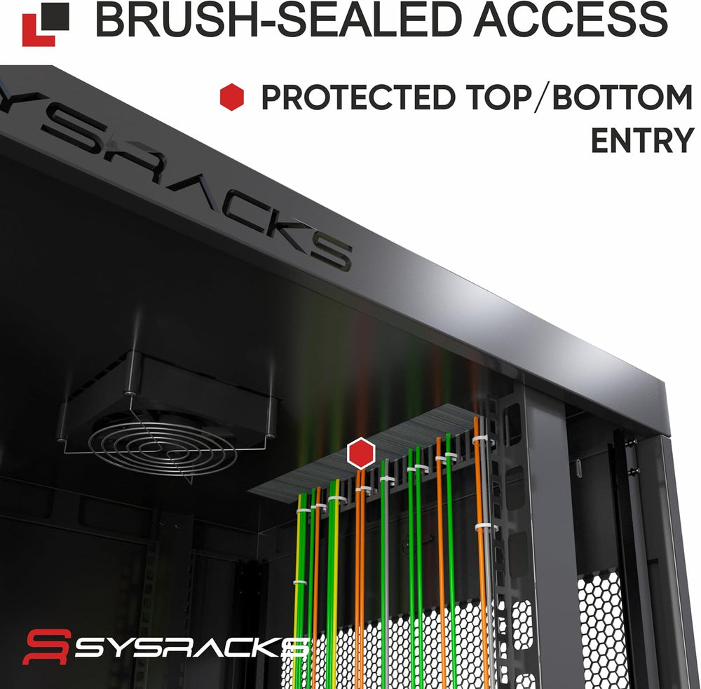 Sysracks 6U Wall Mount Server Rack Cabinet, 18-Inch Deep, Black