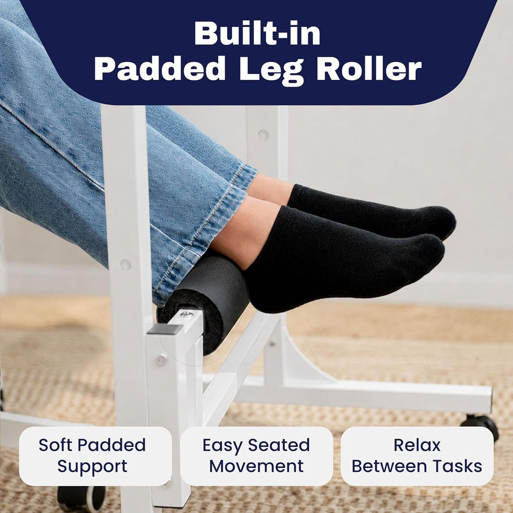 Standing Desk with Wheels, Adjustable Rolling Laptop Computer Desk
