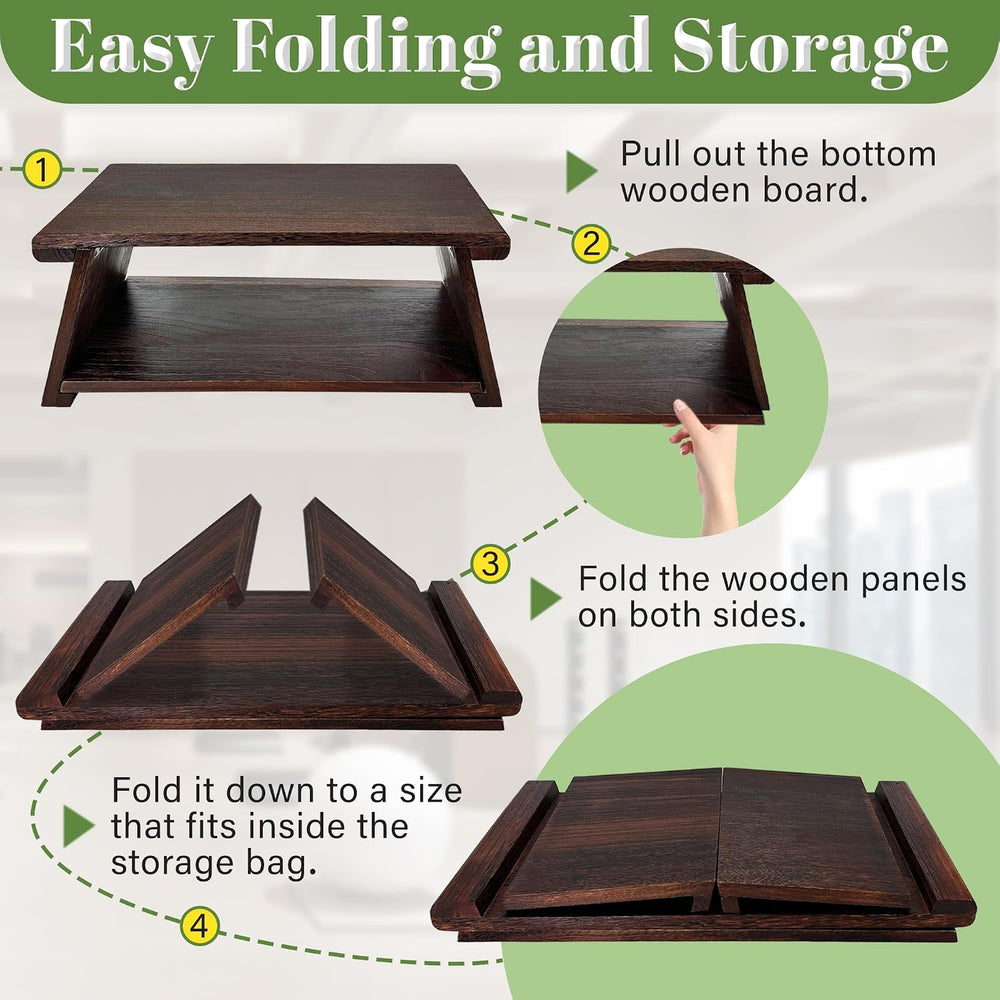 Japanese Low Floor Table Folding Coffee Tables,23''x13.5'' Pa...