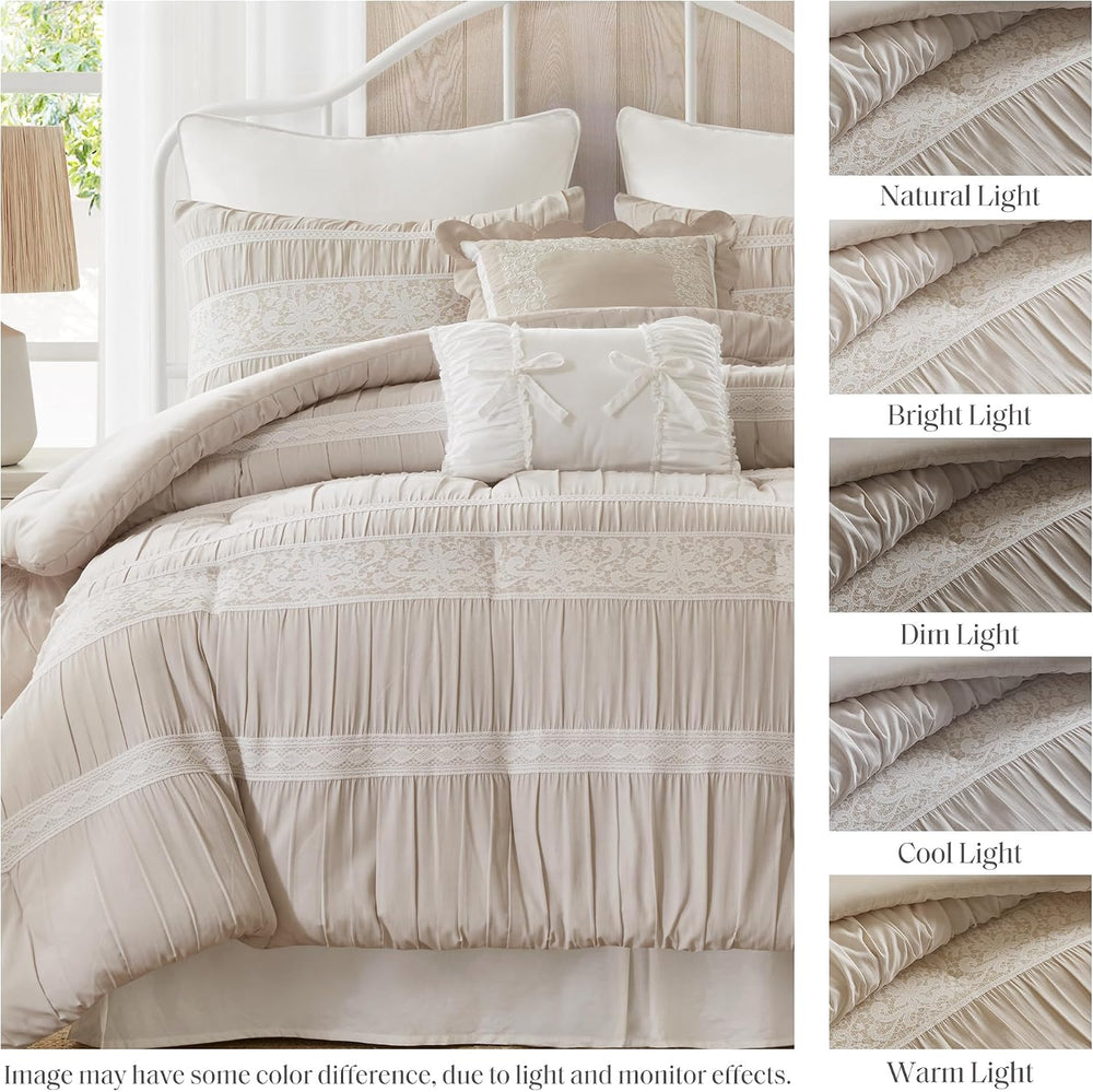 Madison Park Farmhouse Comforter Set, 5PC King Bedding Set