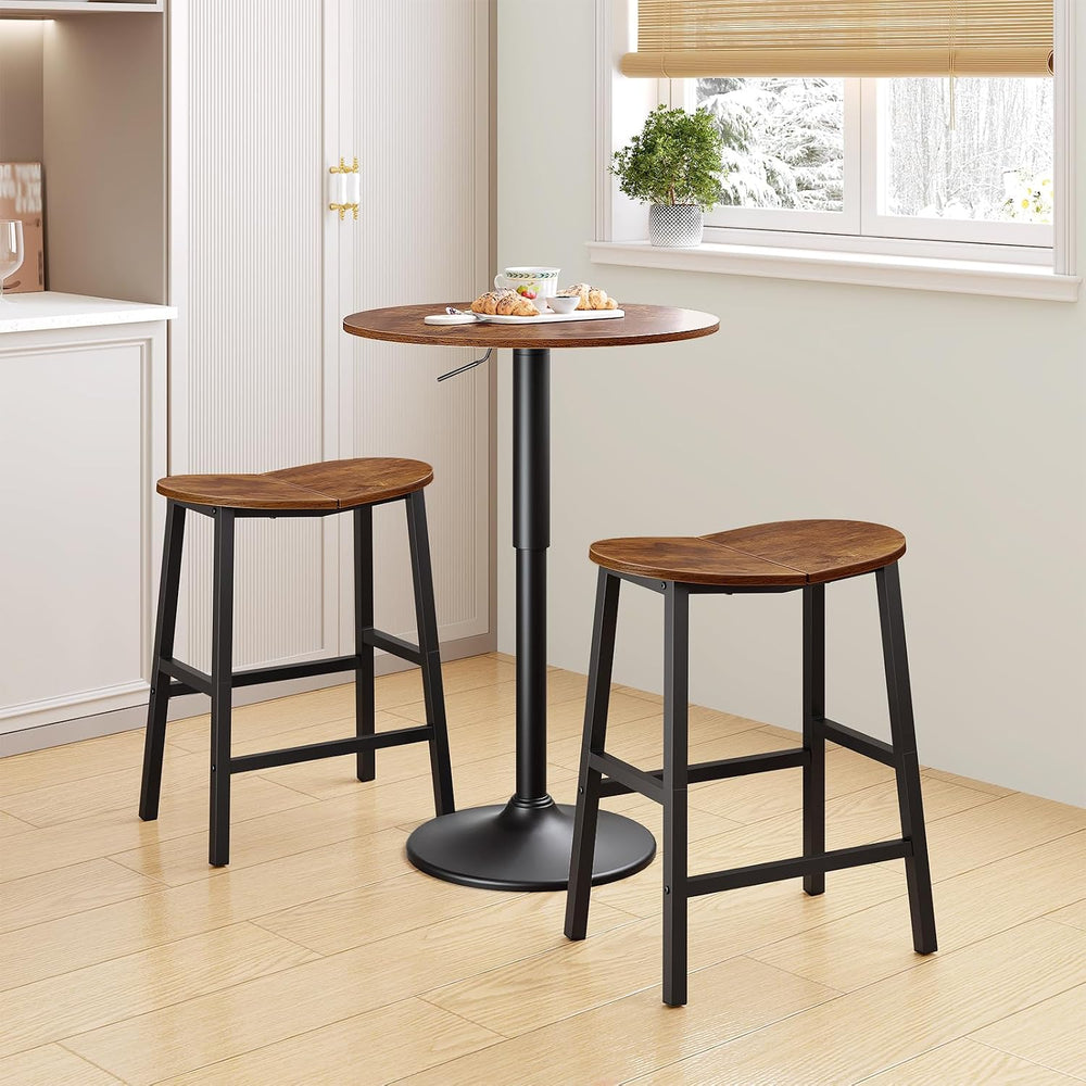 HOOBRO Bar Stools Set of 2, Counter Height Bar Stools, 23.6 Inch Barstools fo...