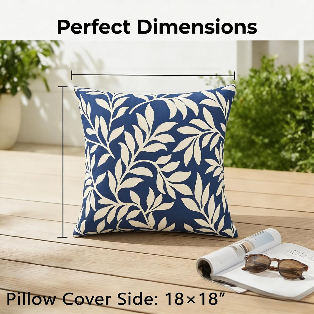 JMGBird Outdoor Patio Pillows Waterproof Pillow Covers with Insert Included