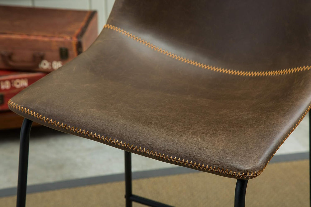 Roundhill Furniture Lotusville Vintage PU Leather Dining Chairs, Set of 2, An...