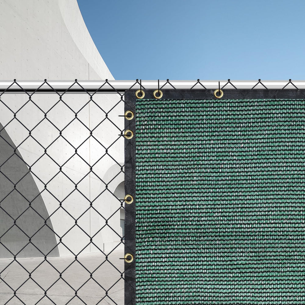 Green 4FT X 50FT Outdoor Privacy Screen Fence & Mesh Shade Net Cover, Ide...