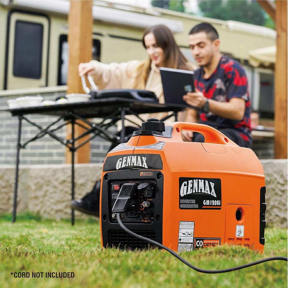 GENMAX Portable Generator,1200W Ultra-Quiet Gas Engine, EPA Compliant, Eco-Mo...