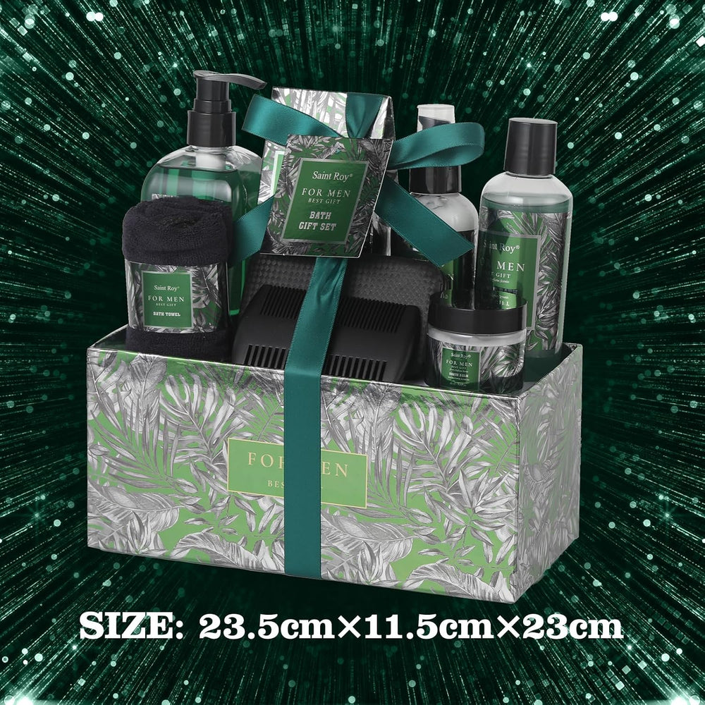 15Pc Man Perfume Beard Grooming Spa Set For Men, Facial Skin Care Set