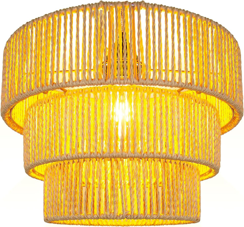 Hanging Light Rattan Lamp Shades Boho Lamp Shade Pendant Light